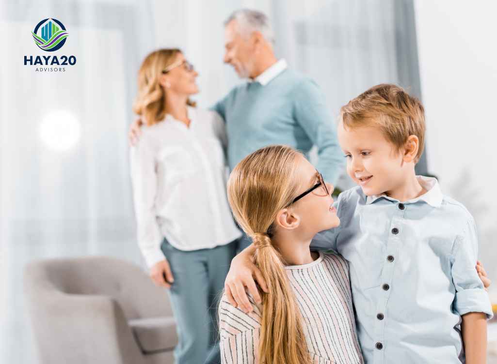 Happy family with grandparents and grandchildren representing the lasting financial legacy created through life insurance planning.